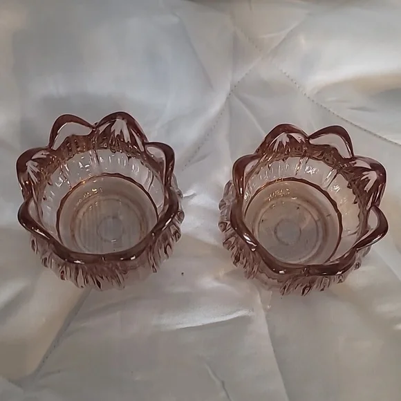 Set Of Two Tulip Floral Candle Holders - Picture 2 of 2